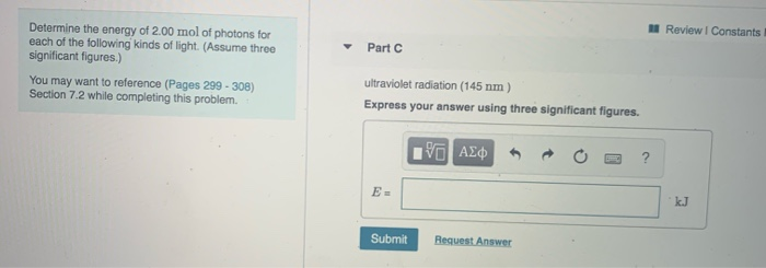 solved-review-determine-the-energy-of-2-00-mol-of-photons-chegg