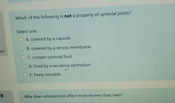 select all that are true of synovial fluid.