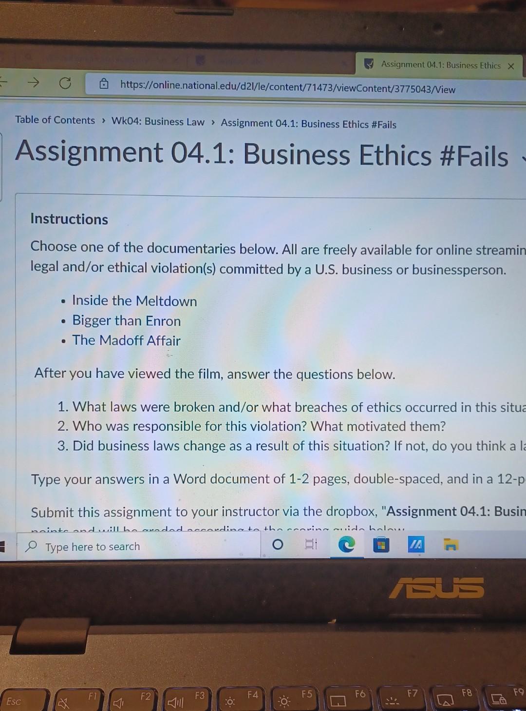 Solved Instructions Choose one of the documentaries below. | Chegg.com