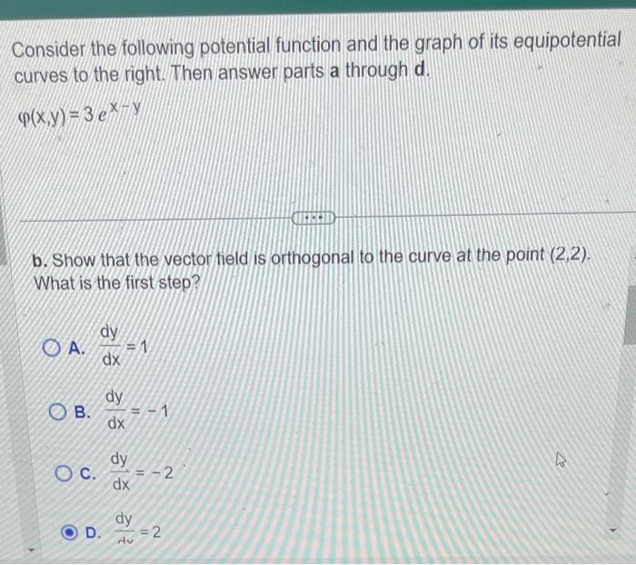 Solved Consider The Following Potential Function And The | Chegg.com