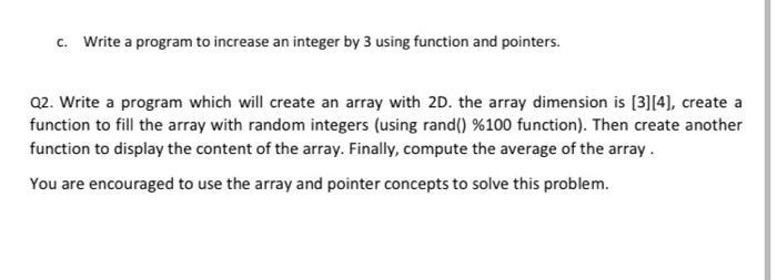 Solved can solve these two C programming question based on | Chegg.com