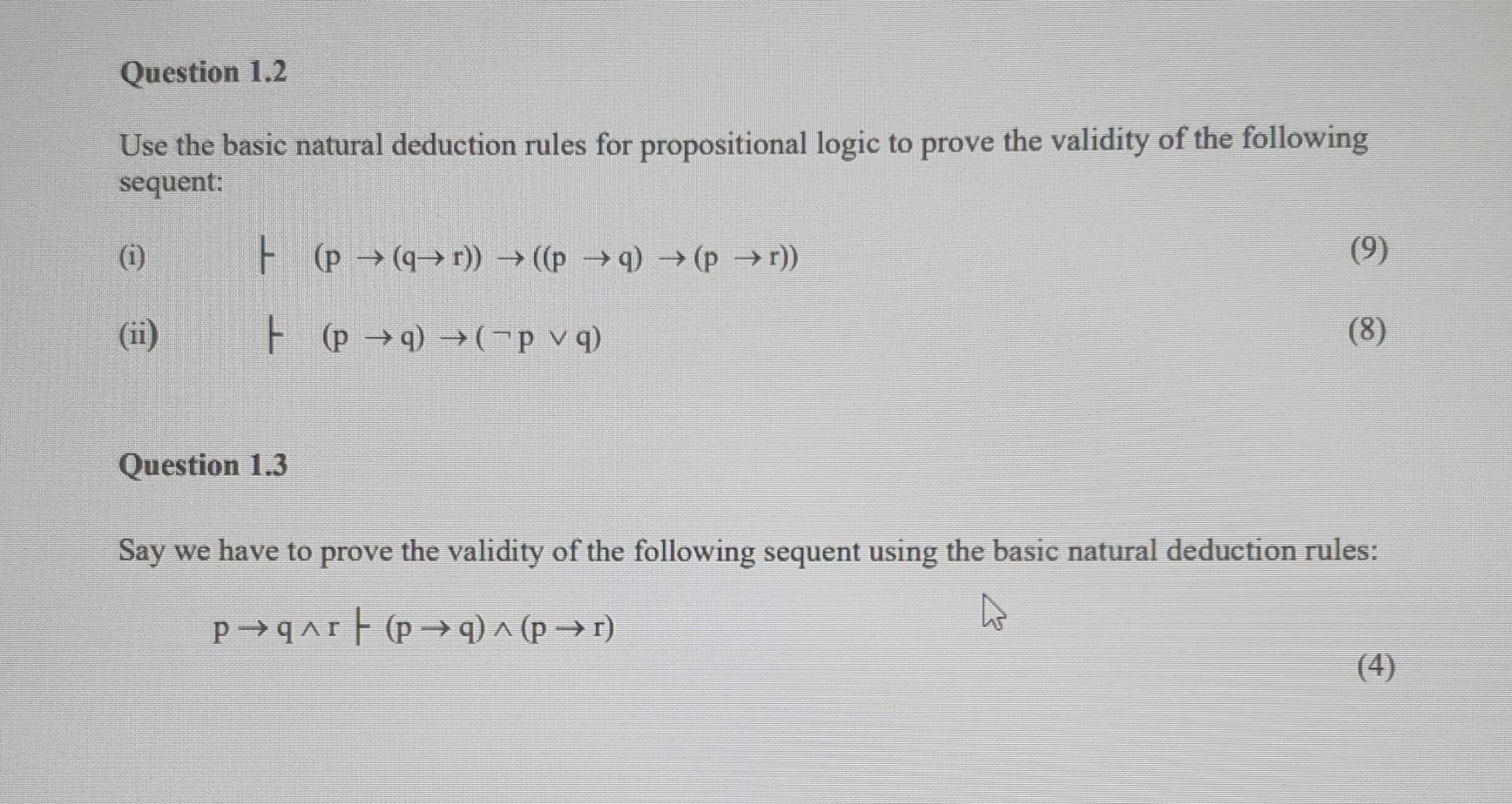 Solved Use The Basic Natural Deduction Rules For | Chegg.com