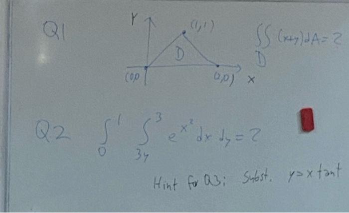 Solved Hint for Q3i Subst. y>xtant | Chegg.com