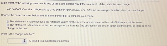 State Whether The Statement Is True Or False Solved State whether the following statement is true or | Chegg.com