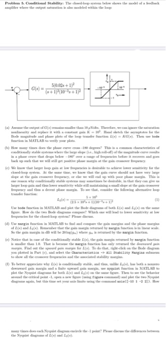 Problem 5. Conditional Stability. The Coop B Lows | Chegg.com