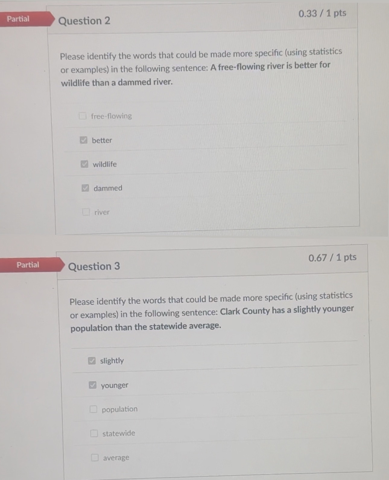 Solved Question 2Please identify the words that could be | Chegg.com