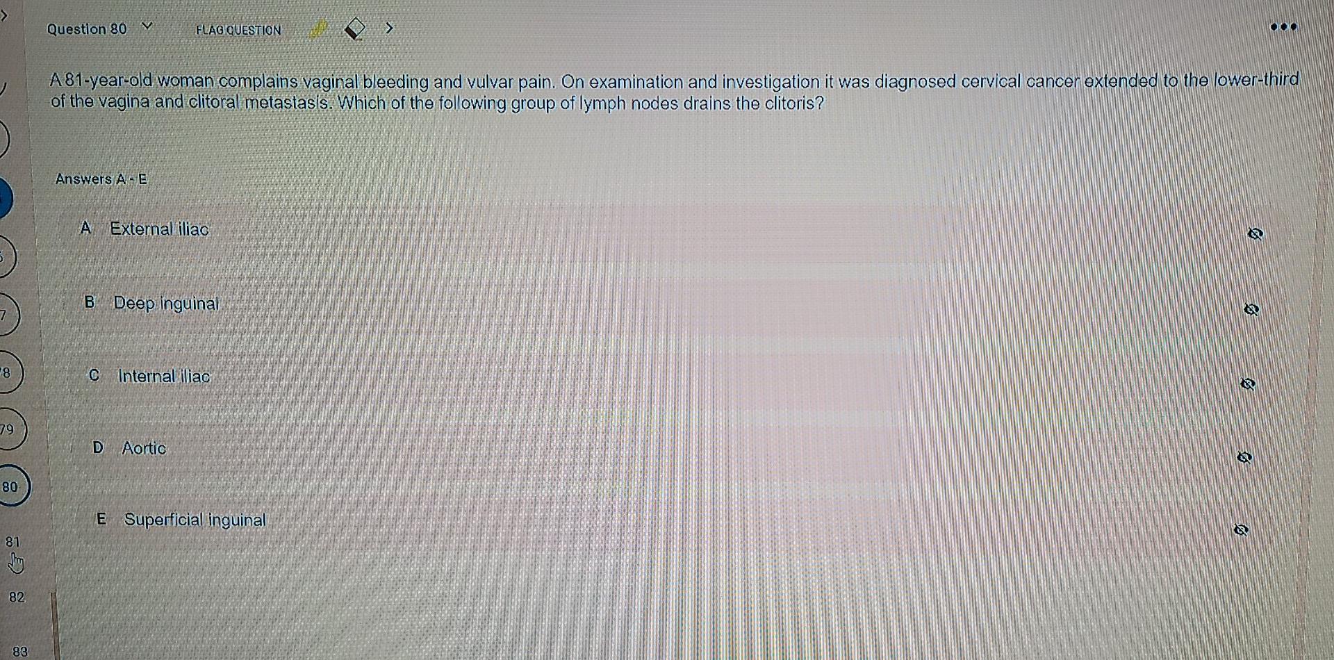 Solved V Question 80 FLAG QUESTION 000 A 81-year-old woman | Chegg.com