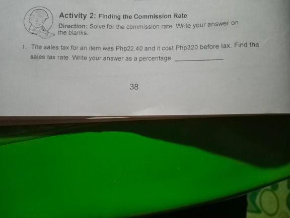 Solved Activity 2: Finding the Commission Rate Direction: | Chegg.com