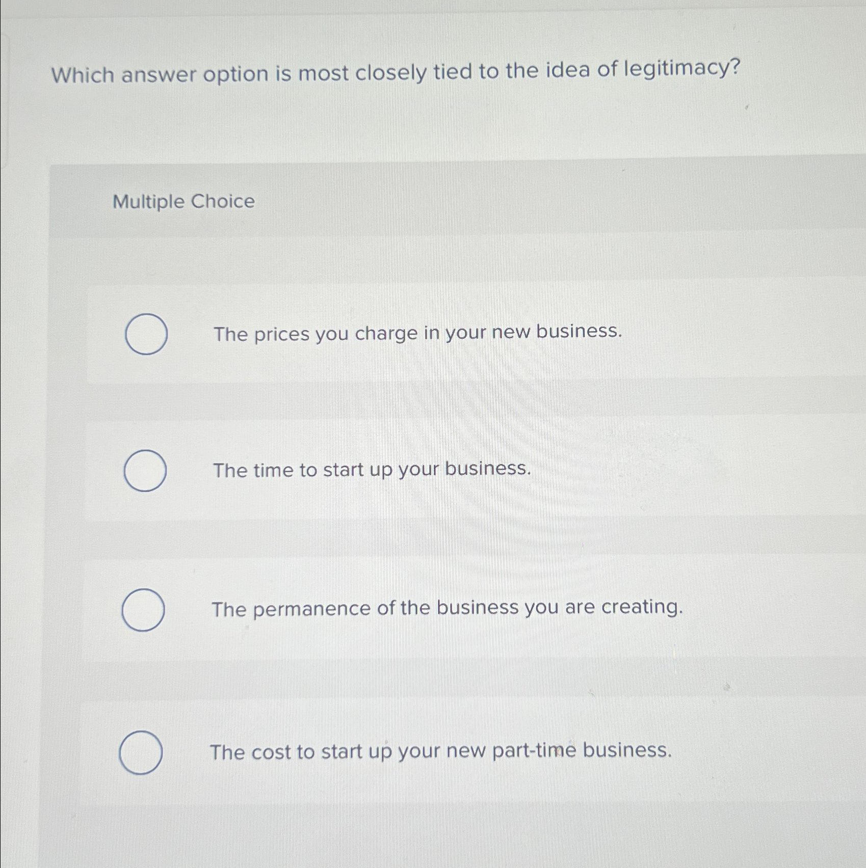 Solved Which answer option is most closely tied to the idea | Chegg.com