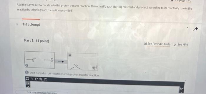 Solved Add The Curved Arrow Notation To This Proton Transfer