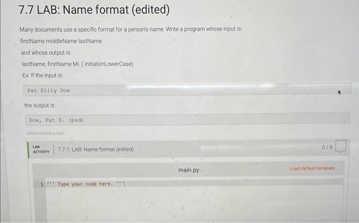 Solved 0/8 | Chegg.com