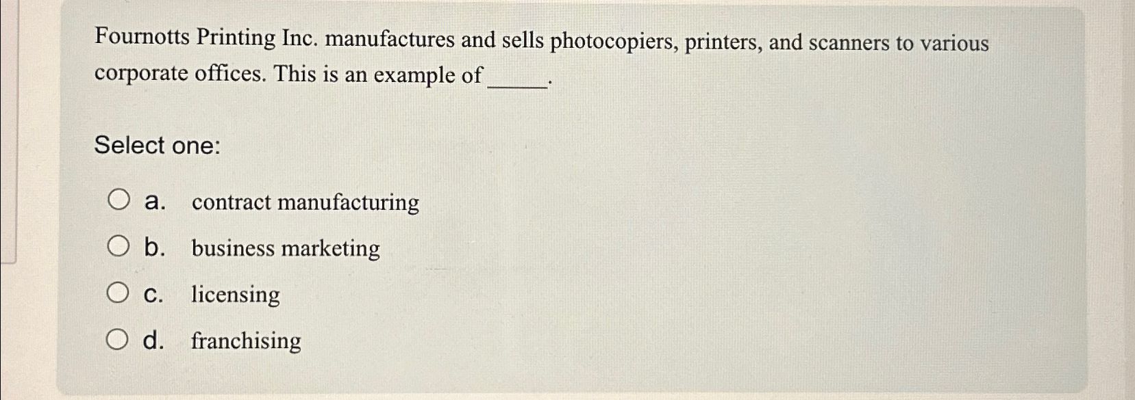 Solved Fournotts Printing Inc. manufactures and sells