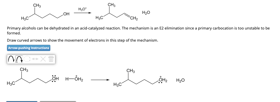 Solved Primary alcohols can be dehydrated in an | Chegg.com