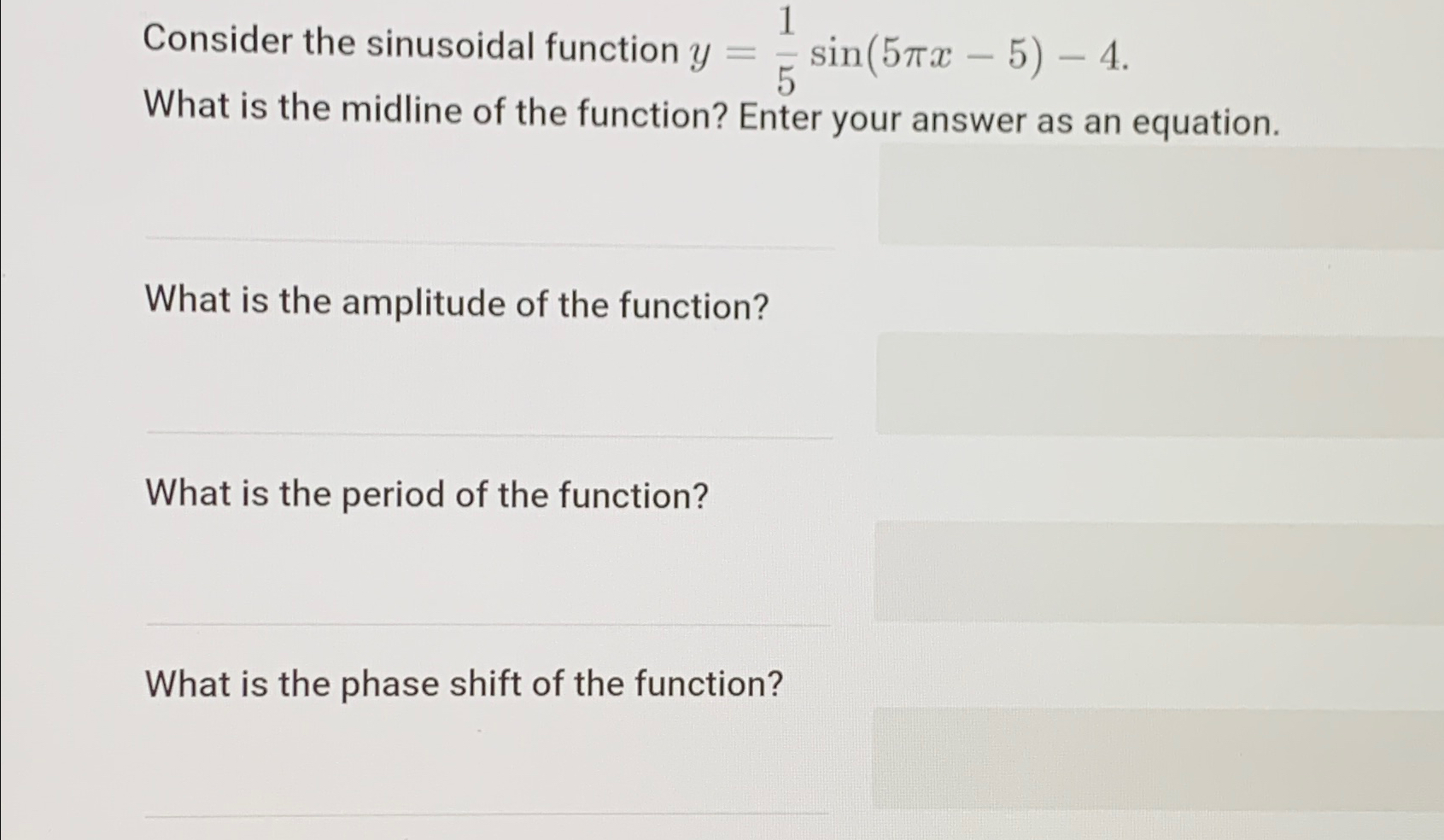 Solved Consider The Sinusoidal Function | Chegg.com