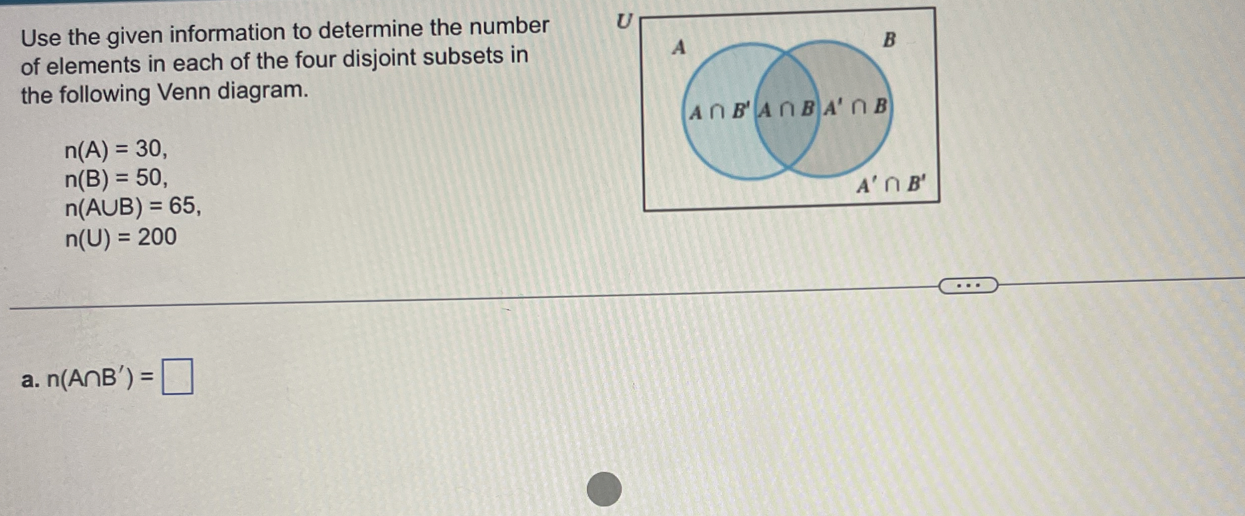 Solved Use the given information to determine the number of | Chegg.com