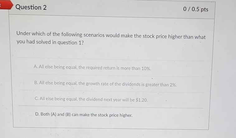 Solved Question 2 0/0.5 pts Under which of the following | Chegg.com