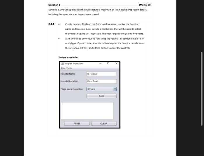 Solved Develop a Java GUI application that will capture a | Chegg.com