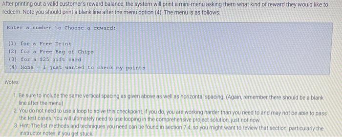 Solved Problem Description When a customer is ready to | Chegg.com