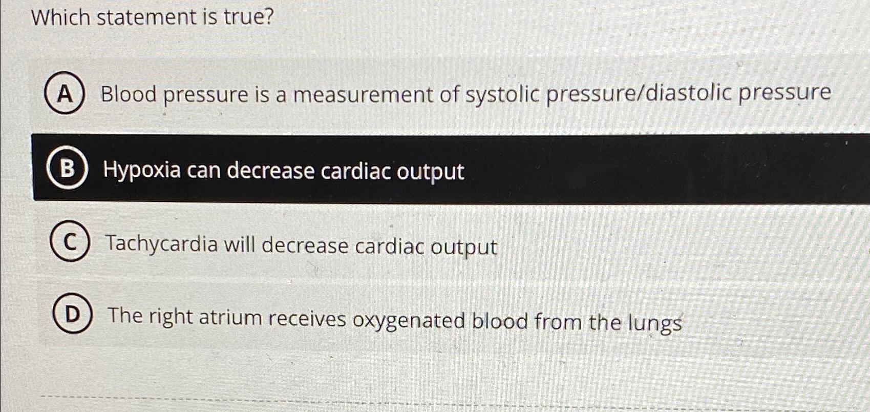 Solved Which statement is true?Blood pressure is a | Chegg.com