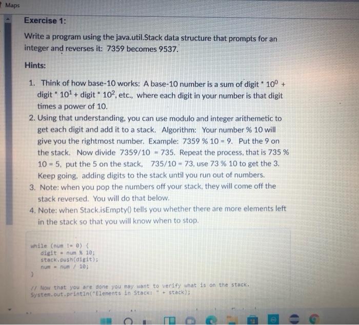 Solved Maps Exercise 1: Write a program using the | Chegg.com