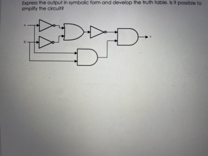Solved Express the output in symbolic form and develop the | Chegg.com