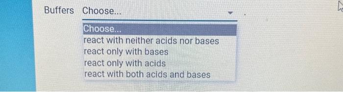 Solved Buffers Choose... | Chegg.com