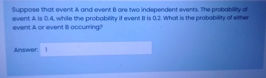 Solved Suppose That Event A And Event B Are Two Independent | Chegg.com