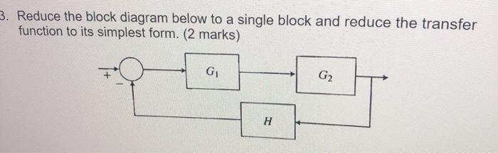 Solved 3. Reduce the block diagram below to a single block | Chegg.com