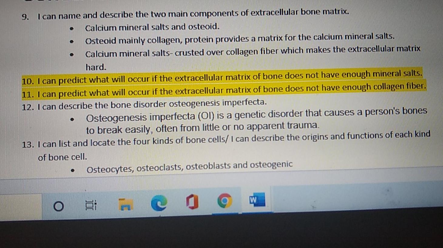 Solved 9. I can name and describe the two main components of | Chegg.com