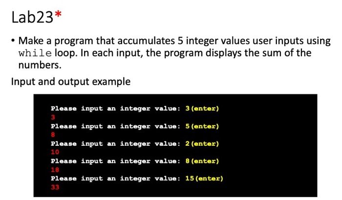 Solved Lab20 • Make a program that displays 0 to n using | Chegg.com