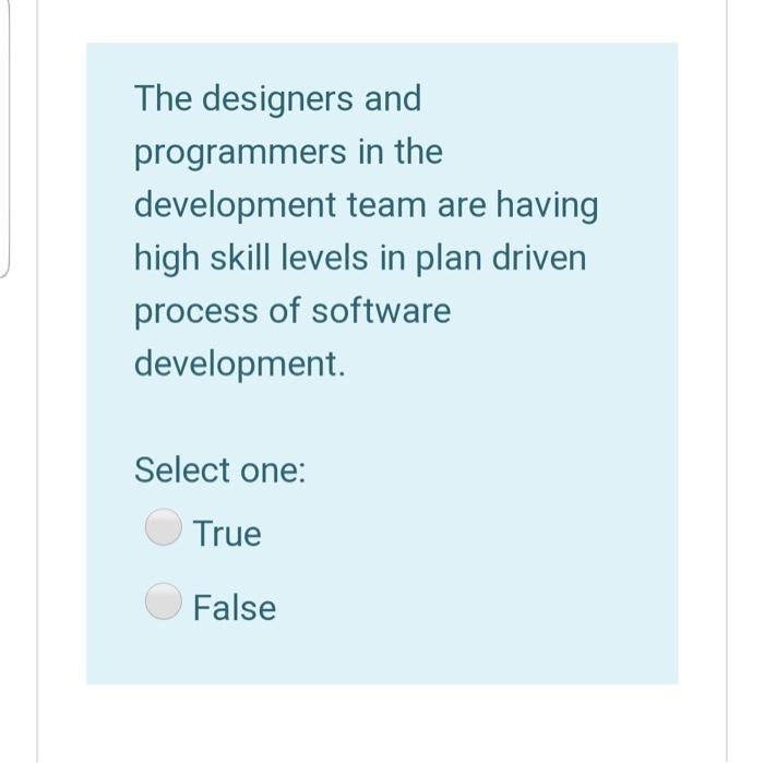 Solved the designers and programmers in the development team chegg