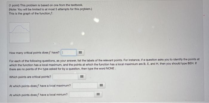 Solved (1 point) This problem is based on one from the | Chegg.com