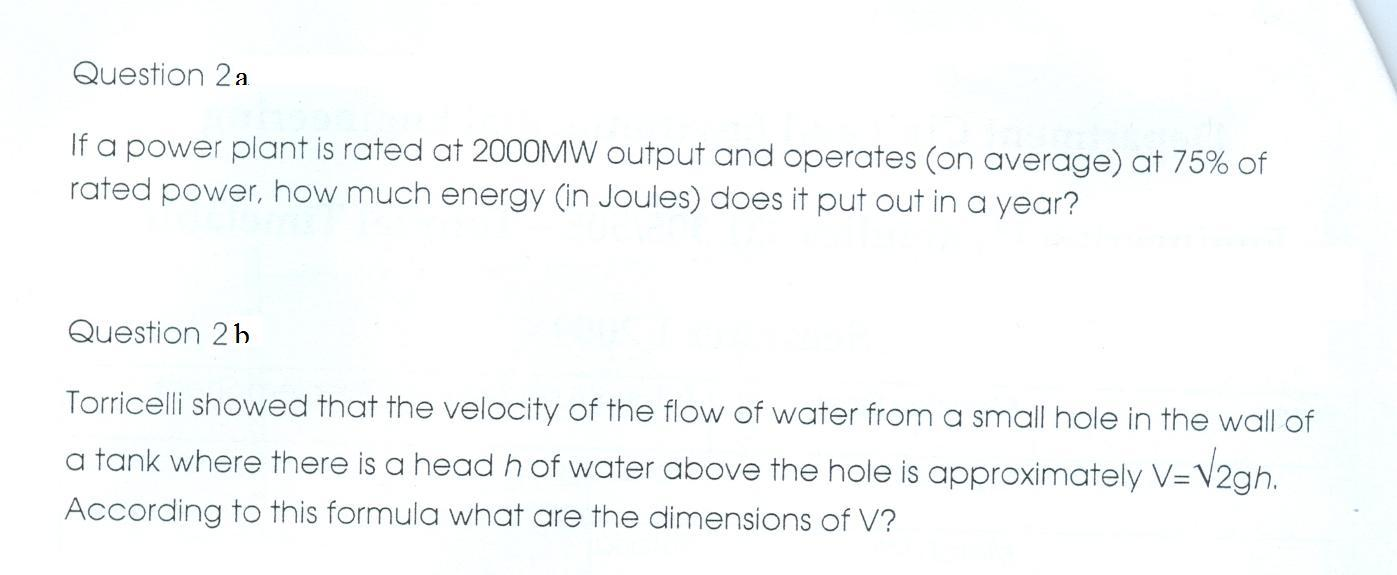 If a power plant is rated at 2000 MW output and operates (on