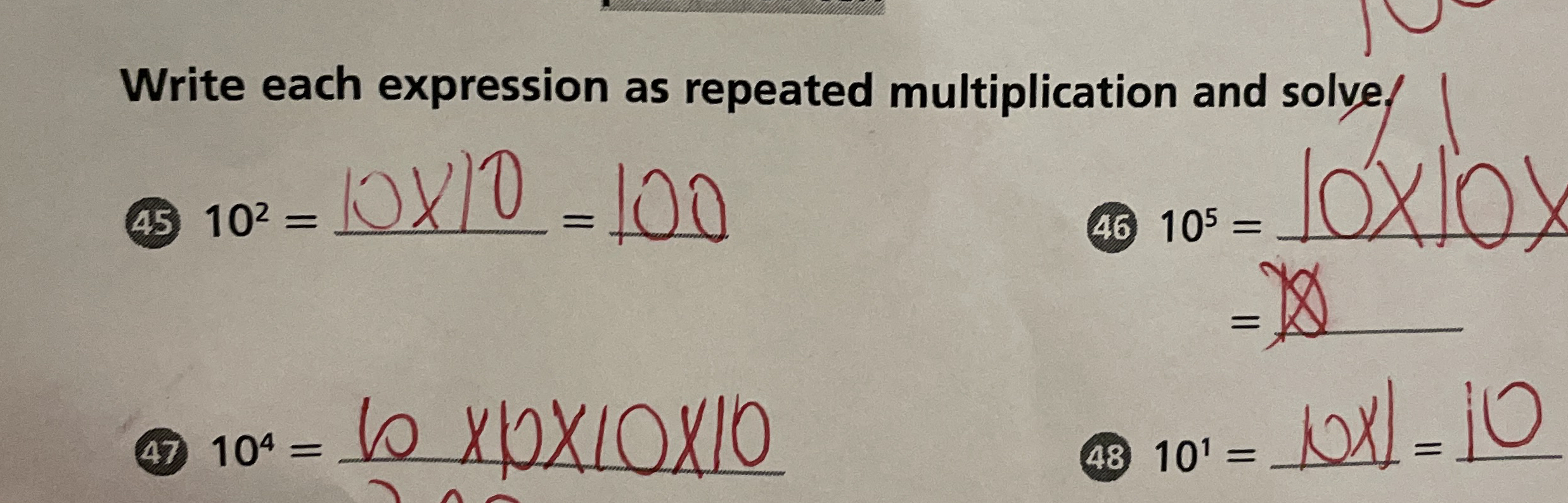 Solved Write each expression as repeated multiplication and | Chegg.com