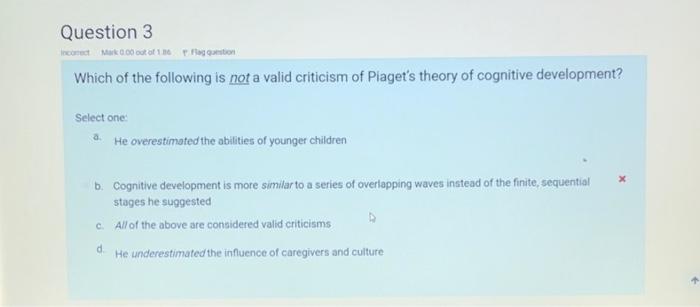 Criticism of piaget's outlet cognitive development