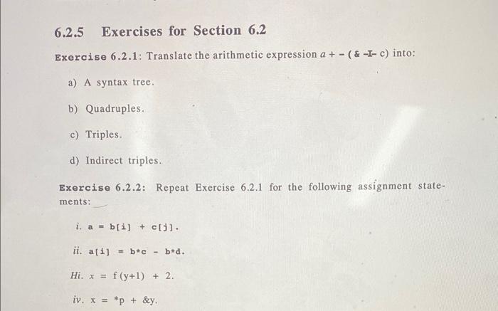Solved 6.2.5 Exercises for Section 6.2 Exercise 6.2.1: | Chegg.com