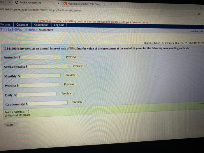 Solved ора с ж MOER Assessment C Get Homework Help With | Chegg.com