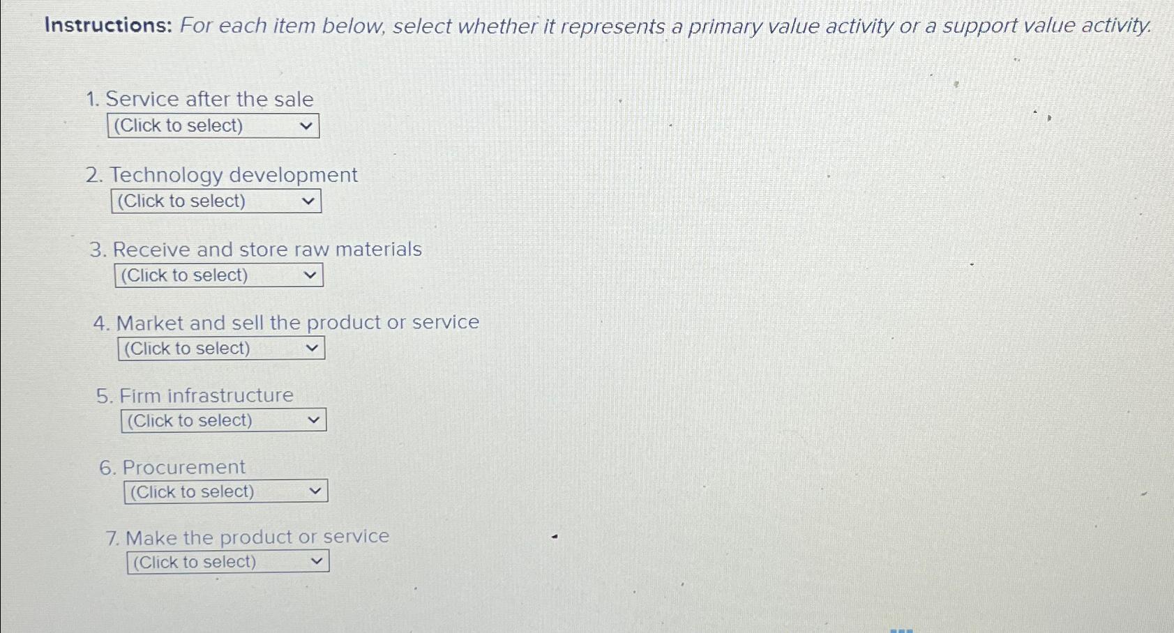 Solved Instructions: For Each Item Below, Select Whether It | Chegg.com