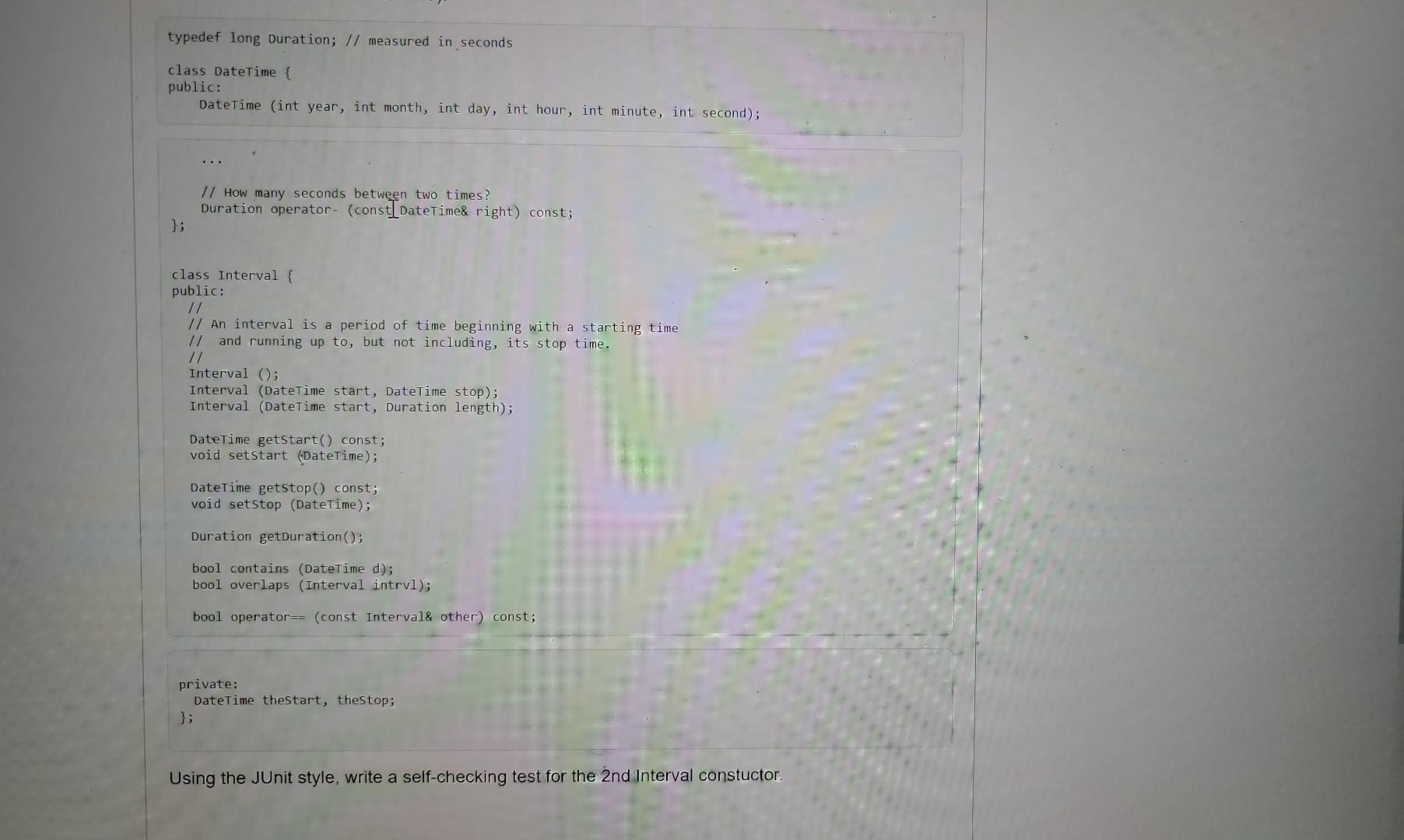 Solved consider the following interface for an ADT. for | Chegg.com