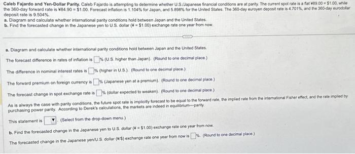 Solved Caleb Fajardo and Yen-Dollar Parity. Ca/ob Fajardo is | Chegg.com