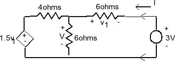 Solved Find V and I for the circuit below | Chegg.com