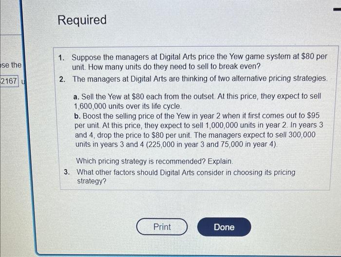 Solved at \80 per unit. How many units do they need to sell