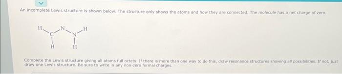 Solved An incomplete Lewis structure is shown below. The | Chegg.com