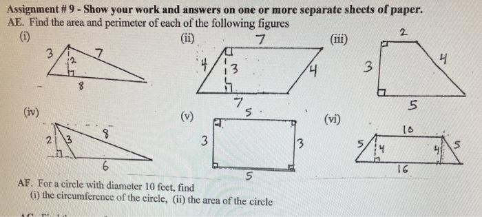 Solved 3 4 4 Assignment 9 Show Your Work And Answers O Chegg Com