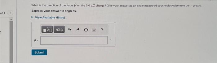 Solved Figure 1 of 1What is the magnitude of the force F on | Chegg.com