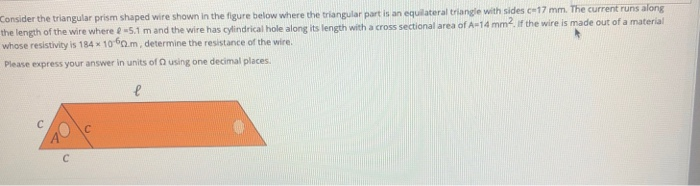 Solved Consider the triangular prism shaped wire shown in | Chegg.com