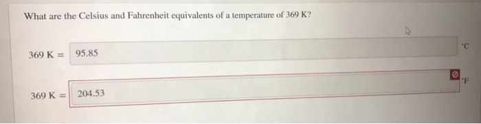 Solved What Are The Celsius And Fahrenheit Equivalents Of A Chegg