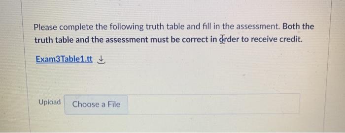 Solved Please complete the following truth table and fill in | Chegg.com