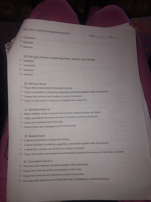 Solved A8 P Test 2 Tissue And Integumentary Systems O | Chegg.com Solved A8 P Test 2 Tissue And Integumentary Systems O | Chegg.com