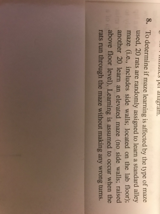Solved Wait Lin riable Control Groups 8. Research Example | Chegg.com